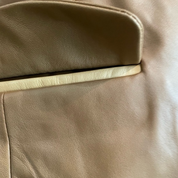 Soft Leather Blazer/Jacket SZ XL 2 Tone Tan - Picture 5 of 14